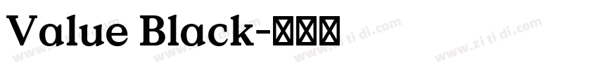 Value Black字体转换